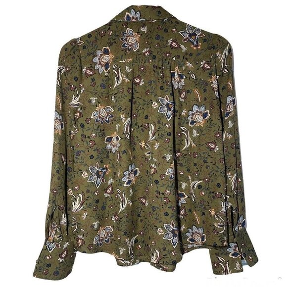 Moon River Sheer Long Sleeves Button Down Blouse size S - Picture 4 of 4